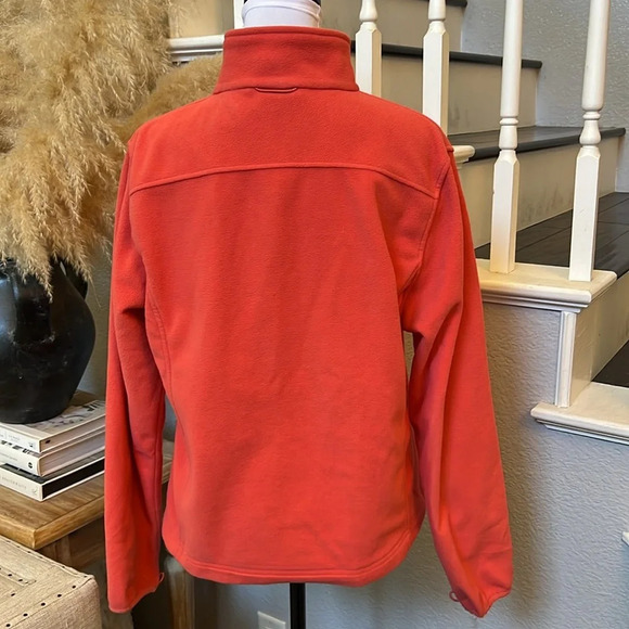 L.L. Bean Full Zip Outdoors Burnt Orange Fleece Polartec Jacket Size Medium - Picture 5 of 5